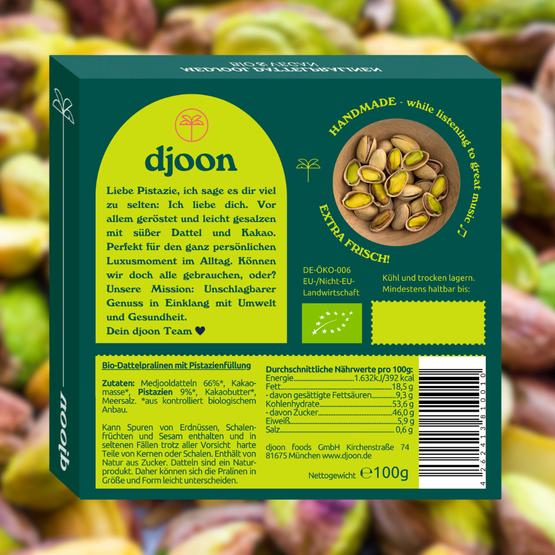 Dadelchokolade: Bomba di Pistacchio (øko)