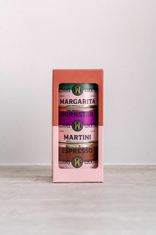 Gaveæske med 3 forskellige Cocktails