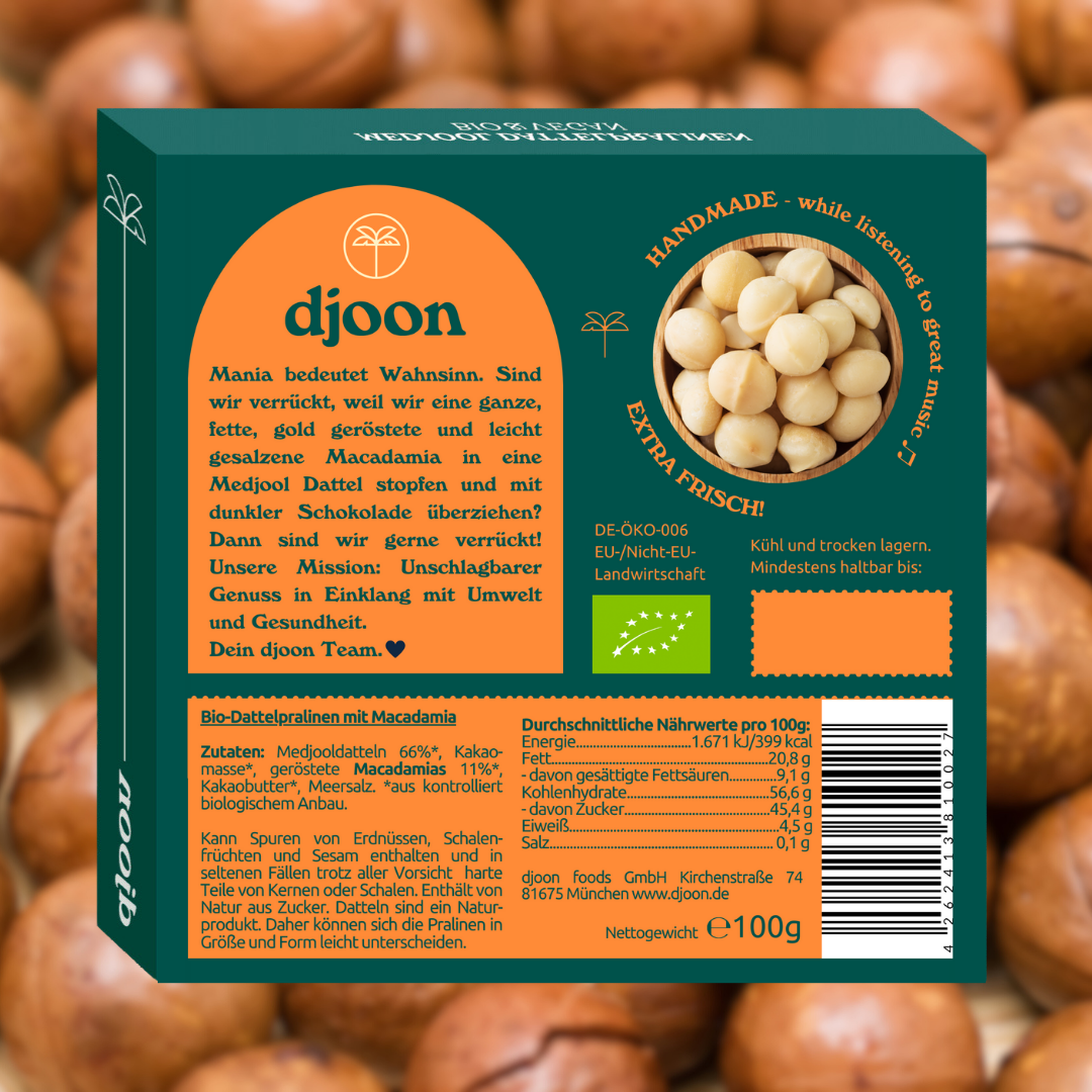 Dadelchokolade: Macadamia Mania (øko)