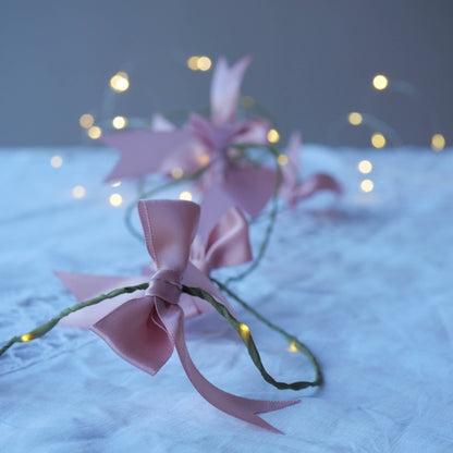 Satin sløjfe lyskæde