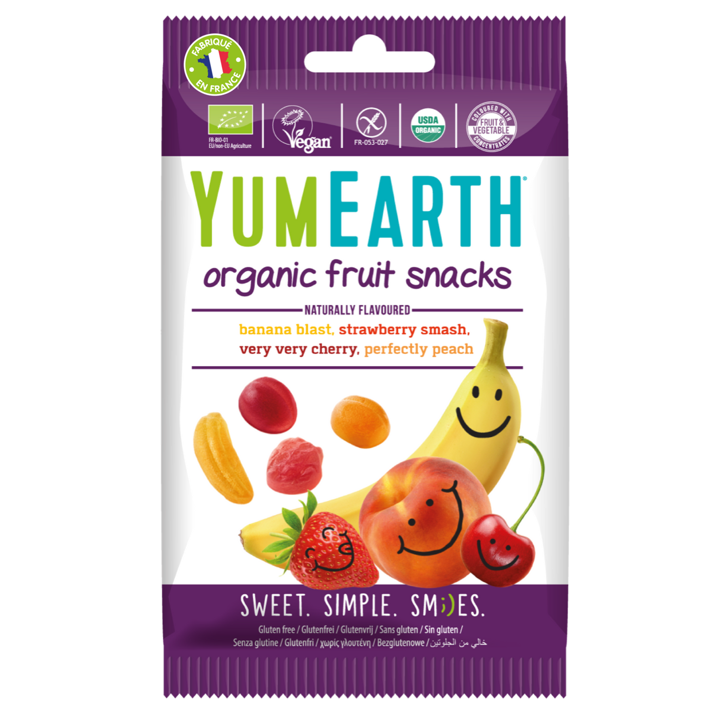 Økologiske YumEarth bløde frugtslik - 50 g