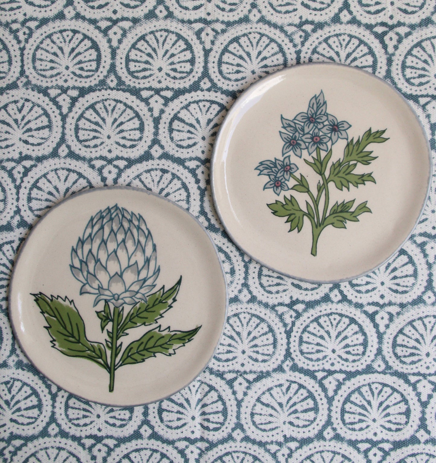 Mini håndlavede tallerkener - Sæt med 4 tallerkener