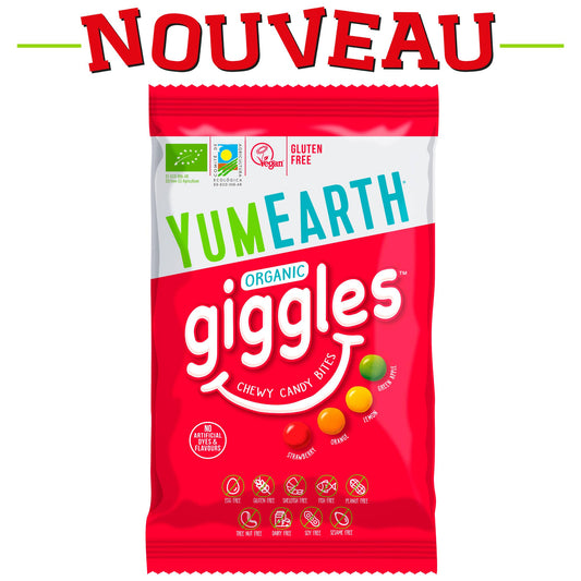 Økologiske bløde bolsjer YumEarth Giggles - 40 g