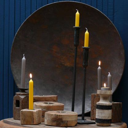 Søjle lysestage sæt med 3 stk.