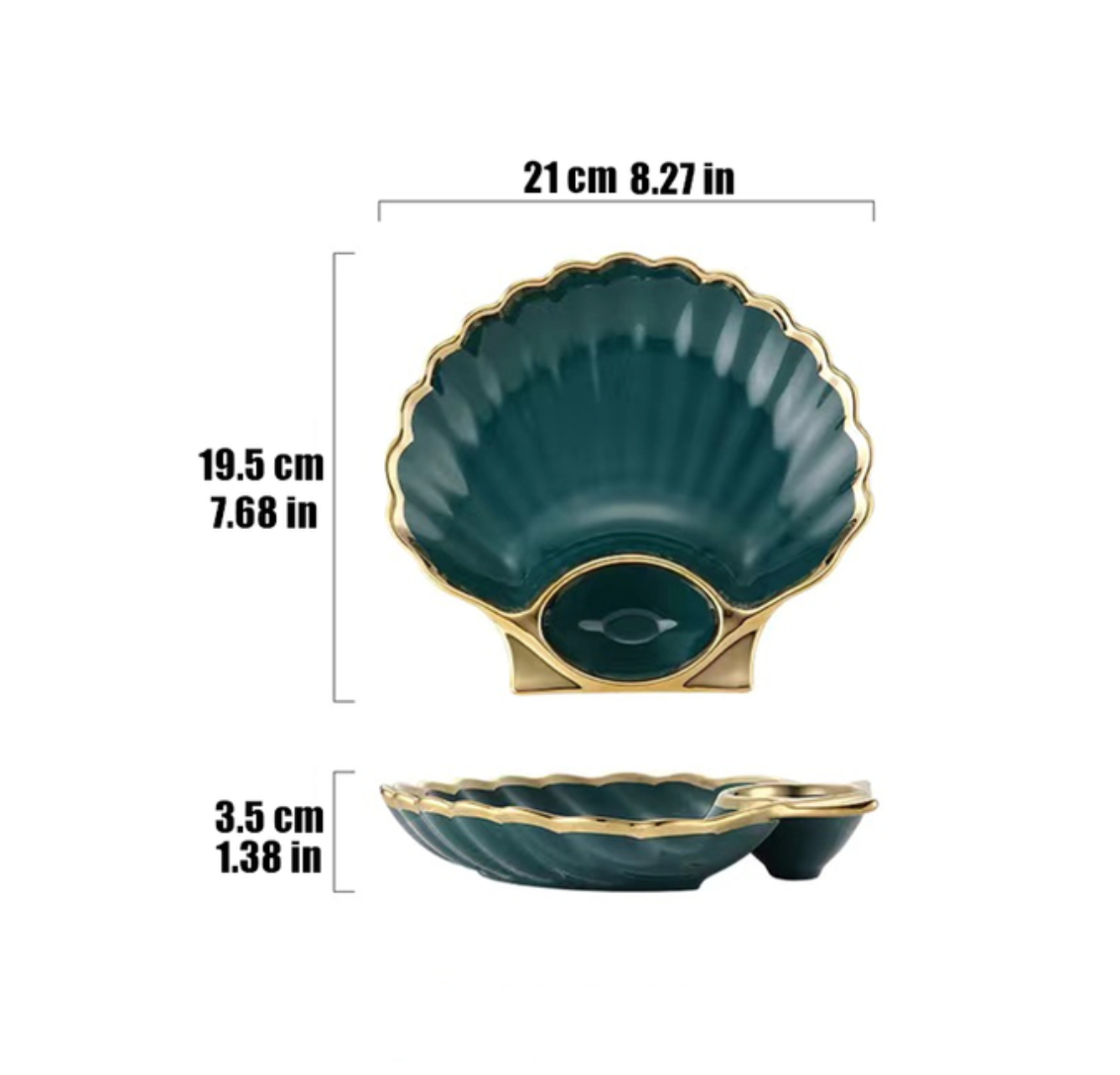 Middagstallerken Muslingeskal 20 cm