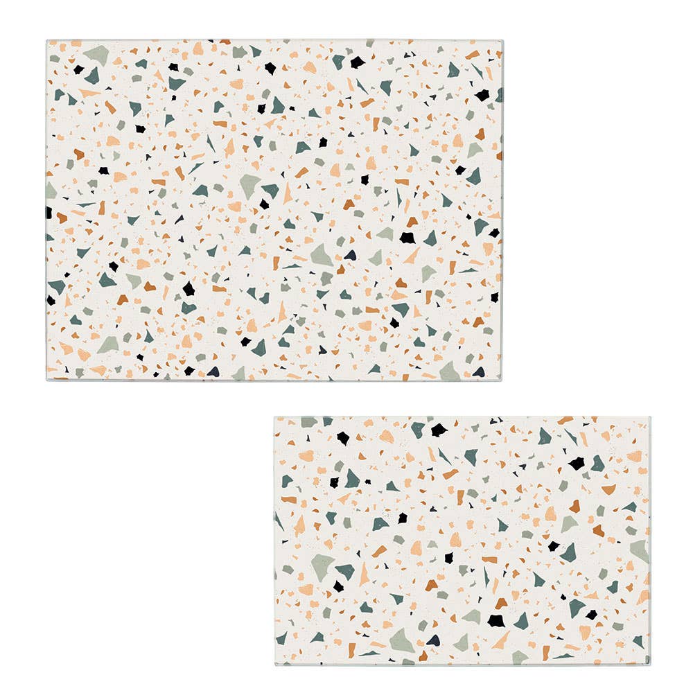 Skærebræt i glas « Terrazzo »