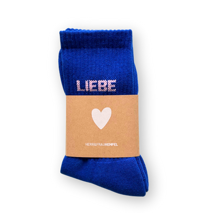 Sokker - LIEBE ❤️ blå kærlighed