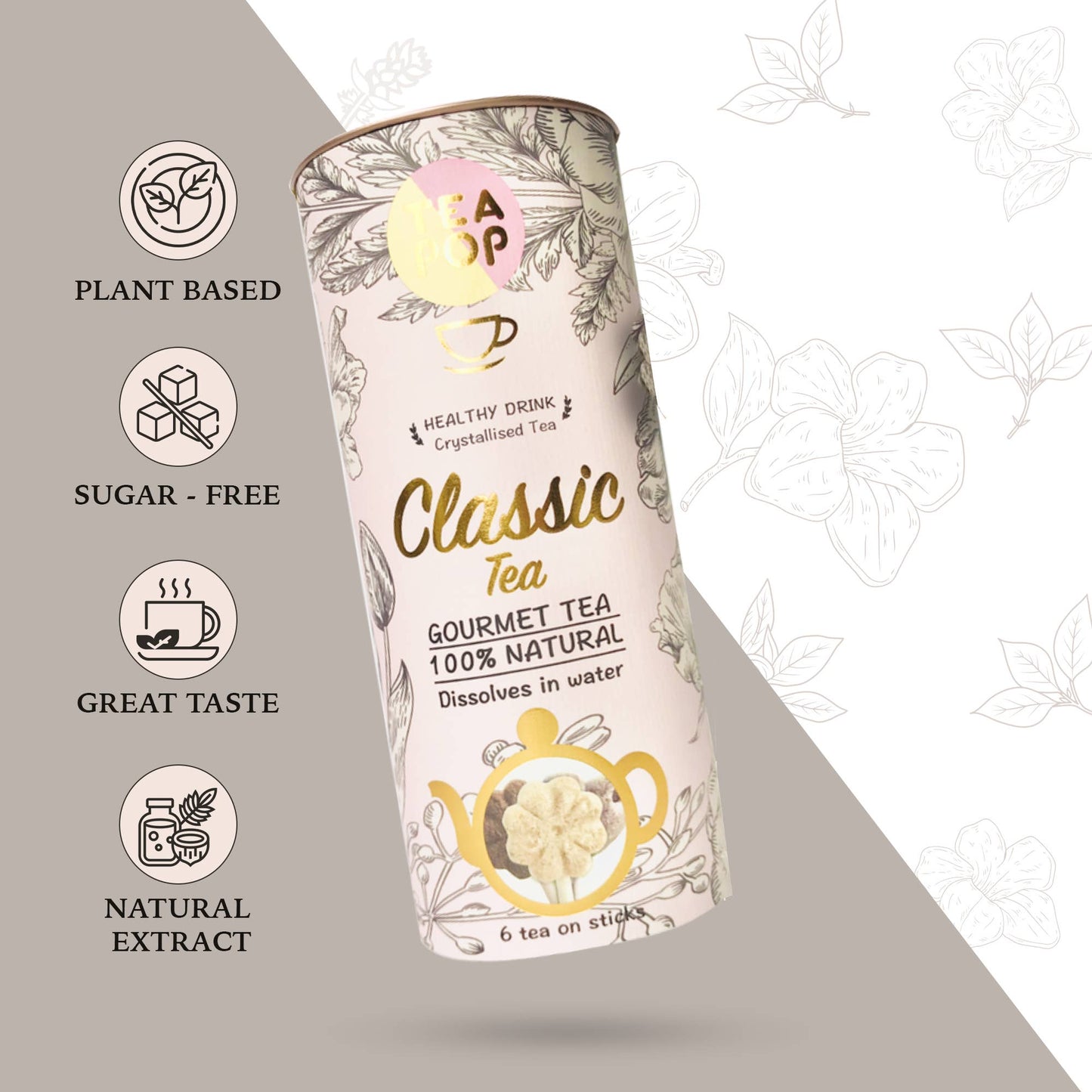 Te på pind - Box med 6 pinde