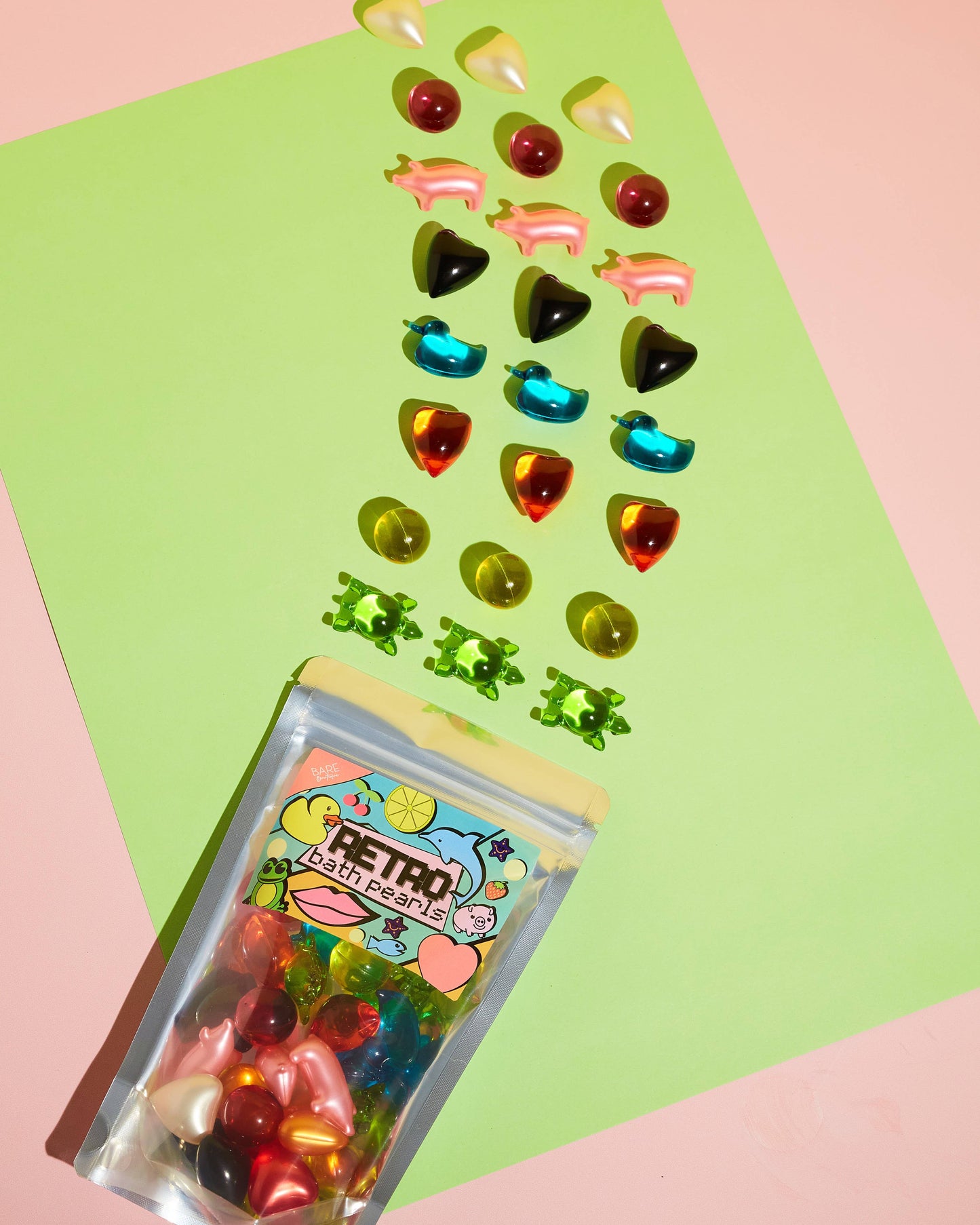 Retro 90´er pakke med 30 lækre badeperler - Retro Mix