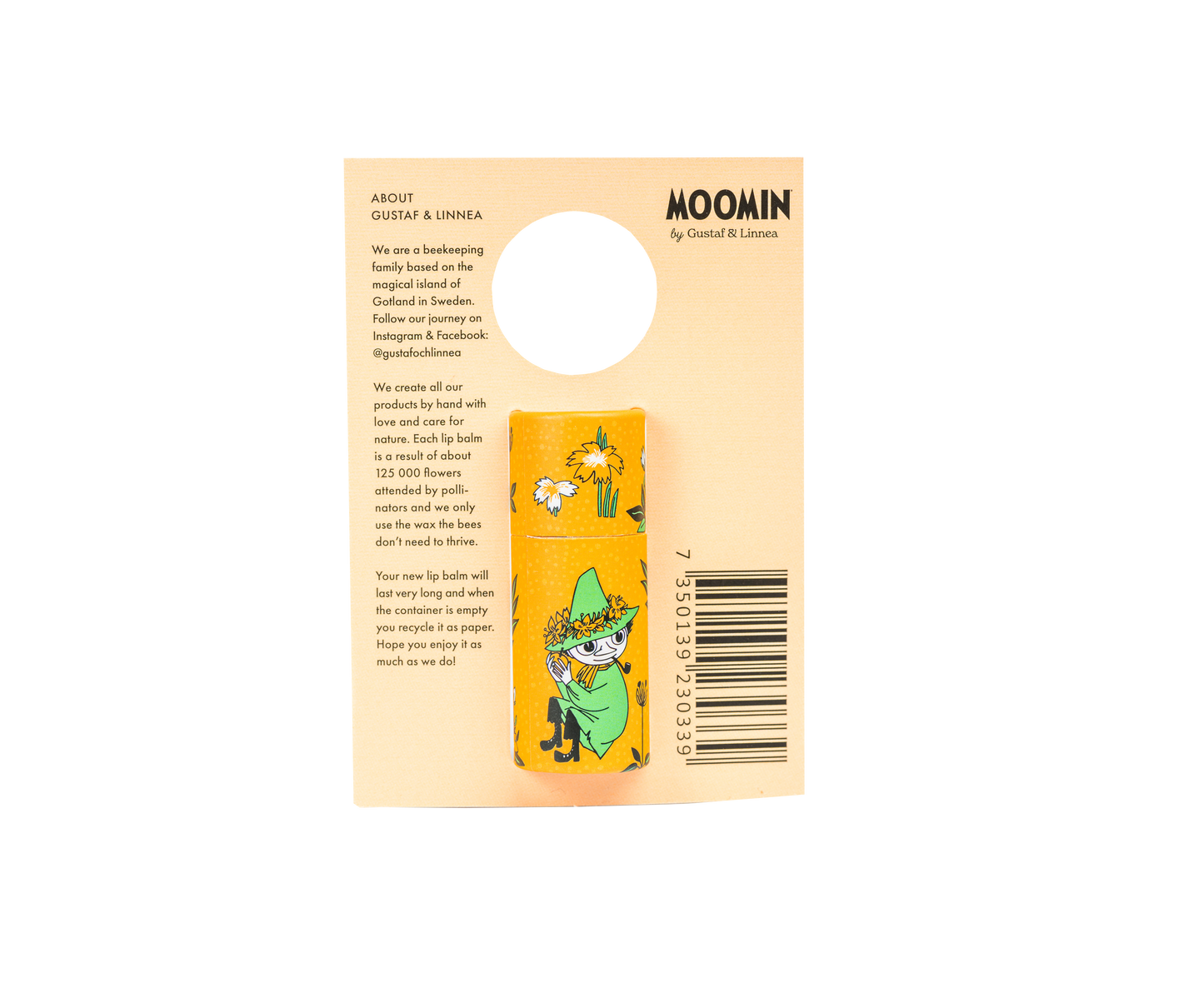 Moomin fra Gustaf och Linnea - Læbepomade med bivoks, kokos og honning
