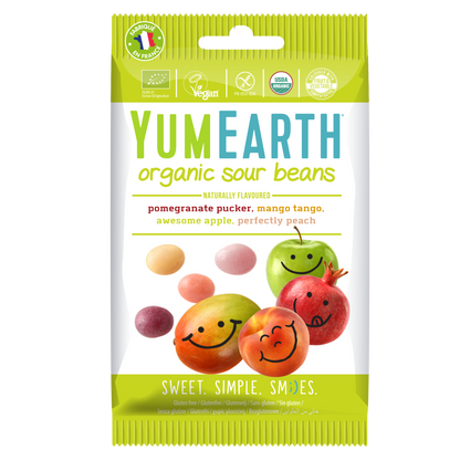 Økologiske YumEarth bløde sure bønner - 50 g