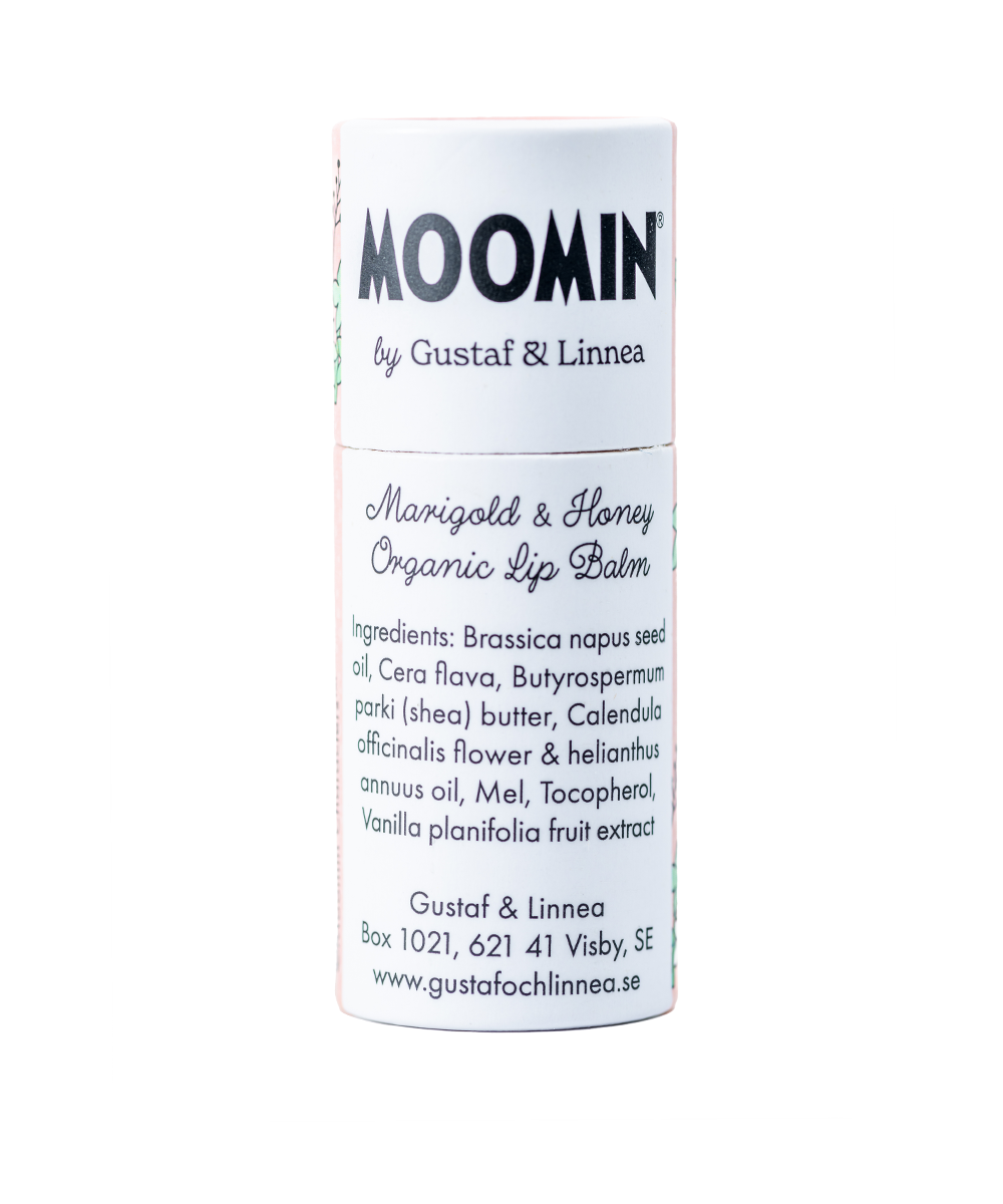 Moomin fra Gustaf och Linnea - Læbepomade med bivoks, morgenfrue og honning