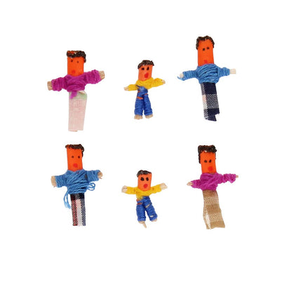 6 Mini bekymrings dukker i en æske