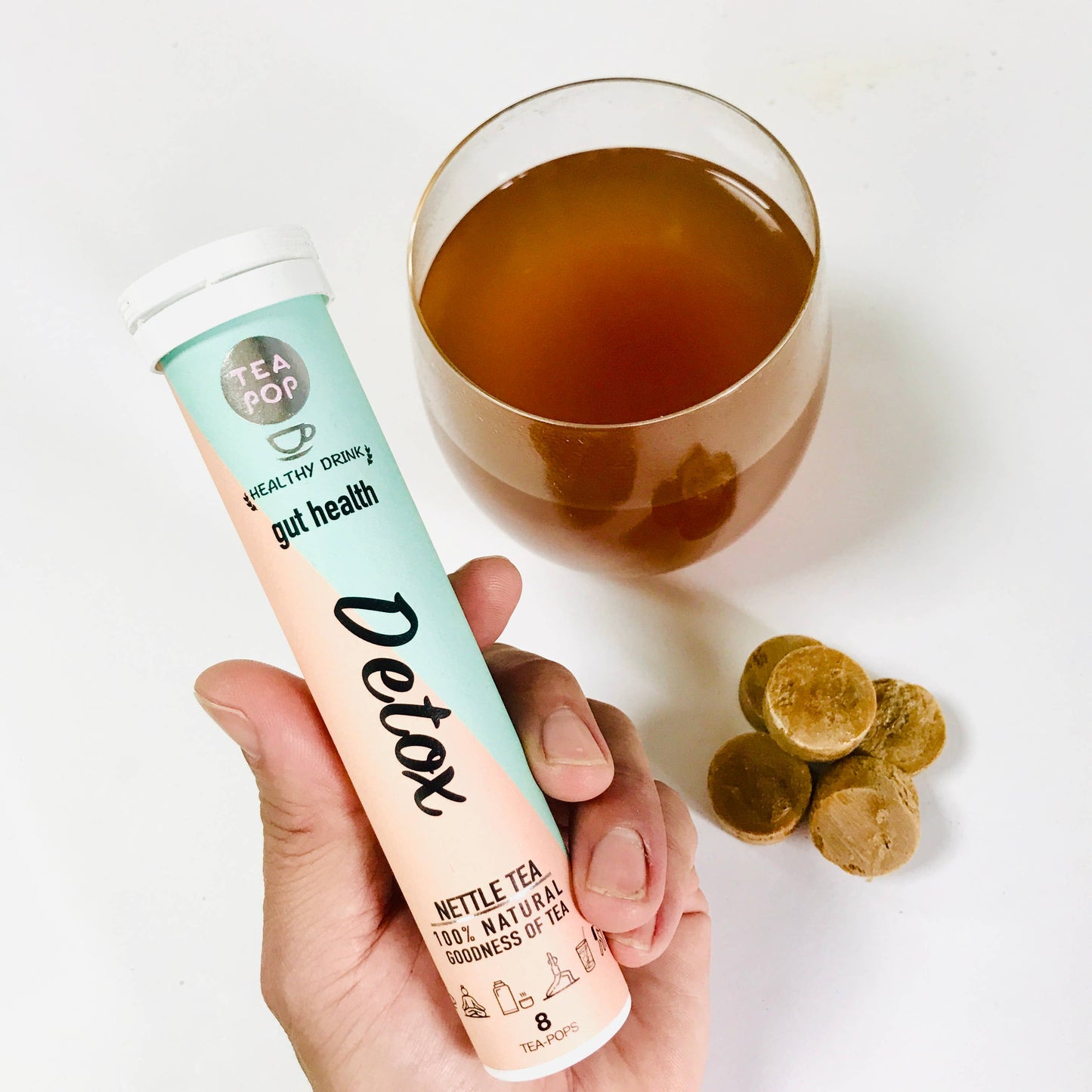 Detox Brændenælde Te-Pop rør med 8 stk