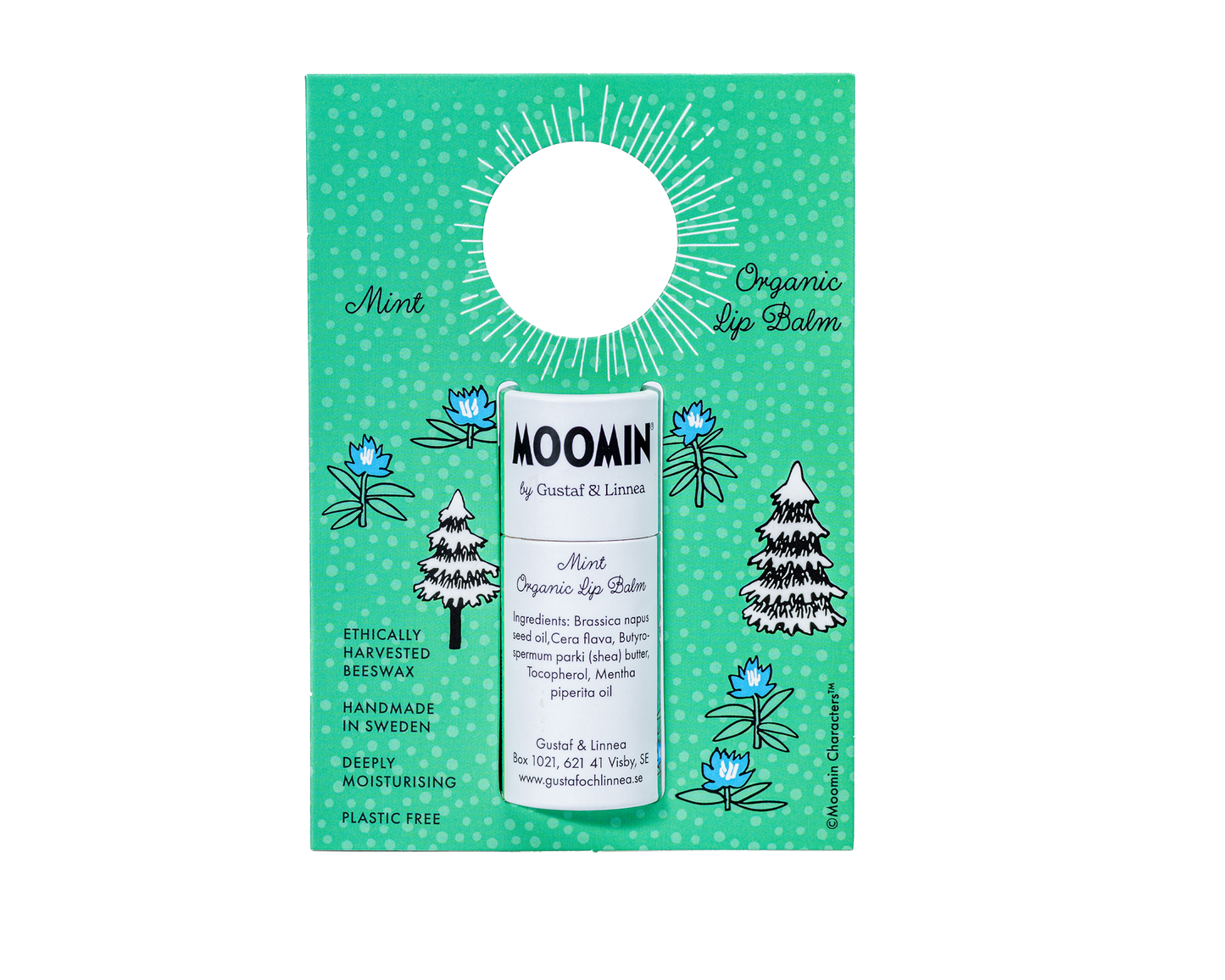 Moomin fra Gustaf och Linnea - Læbepomade med myntesmag