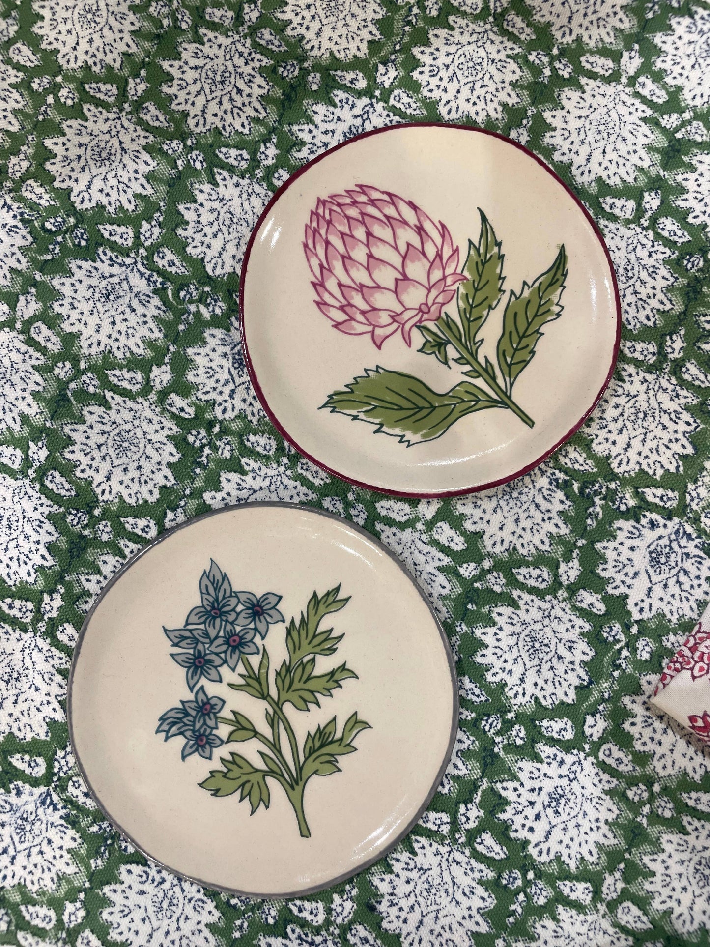 Mini håndlavede tallerkener - Sæt med 4 tallerkener