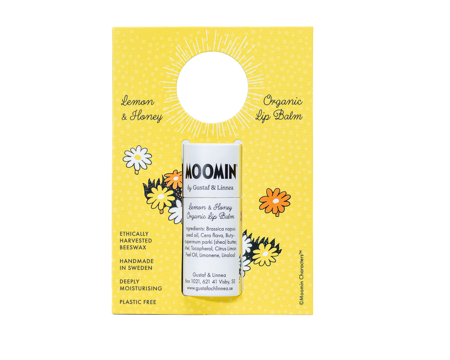 Moomin fra Gustaf och Linnea – Læbepomade med bivoks, citron og honning