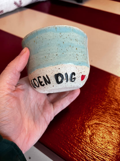 Unika keramik kop - Ingen mig uden dig