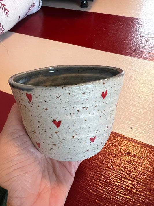 Unika keramik kop - Hjerter