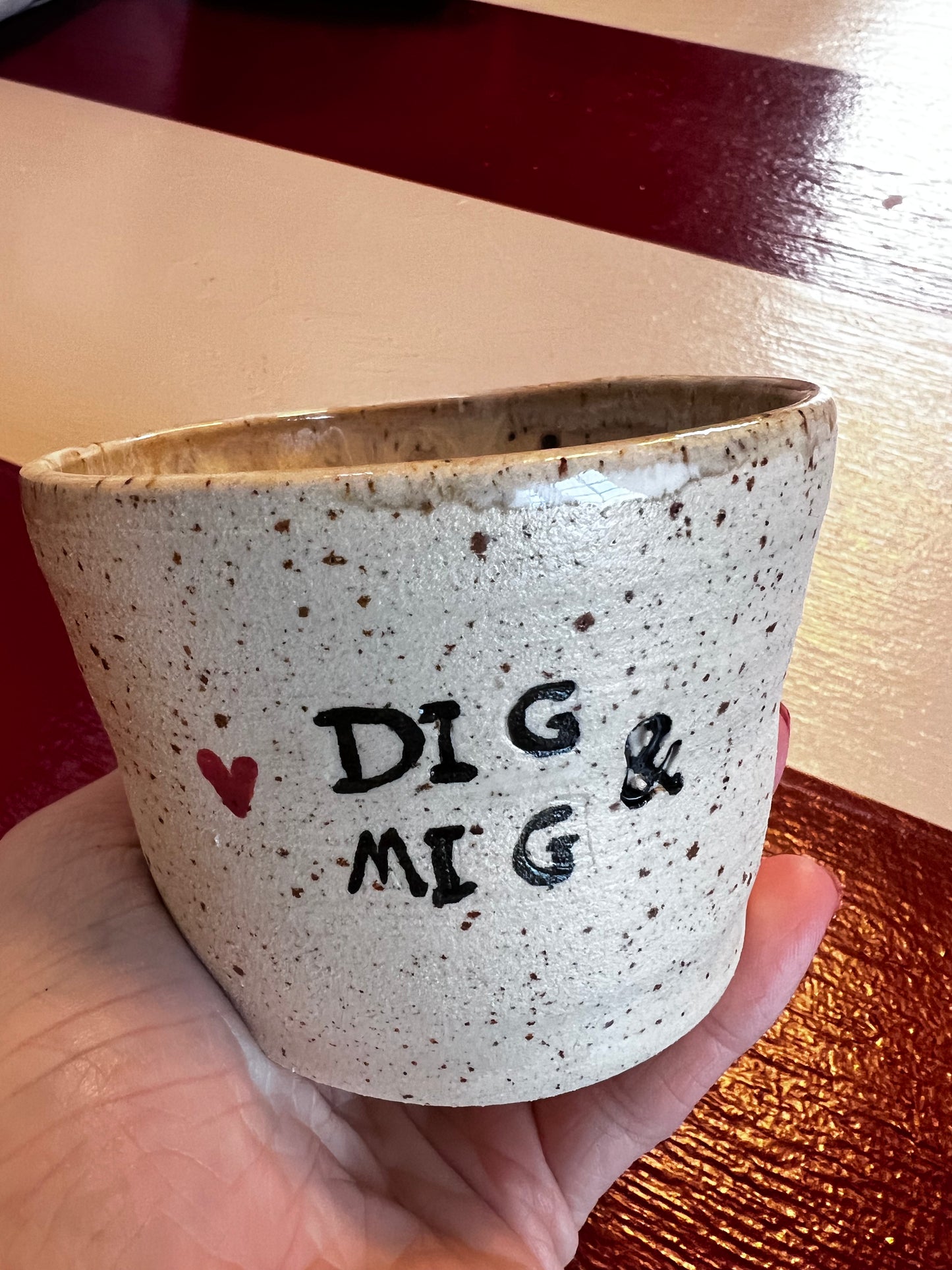 Unika keramik kop - Dig & mig