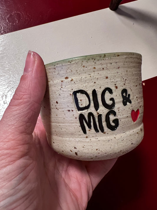 Unika keramik kop - Dig & mig