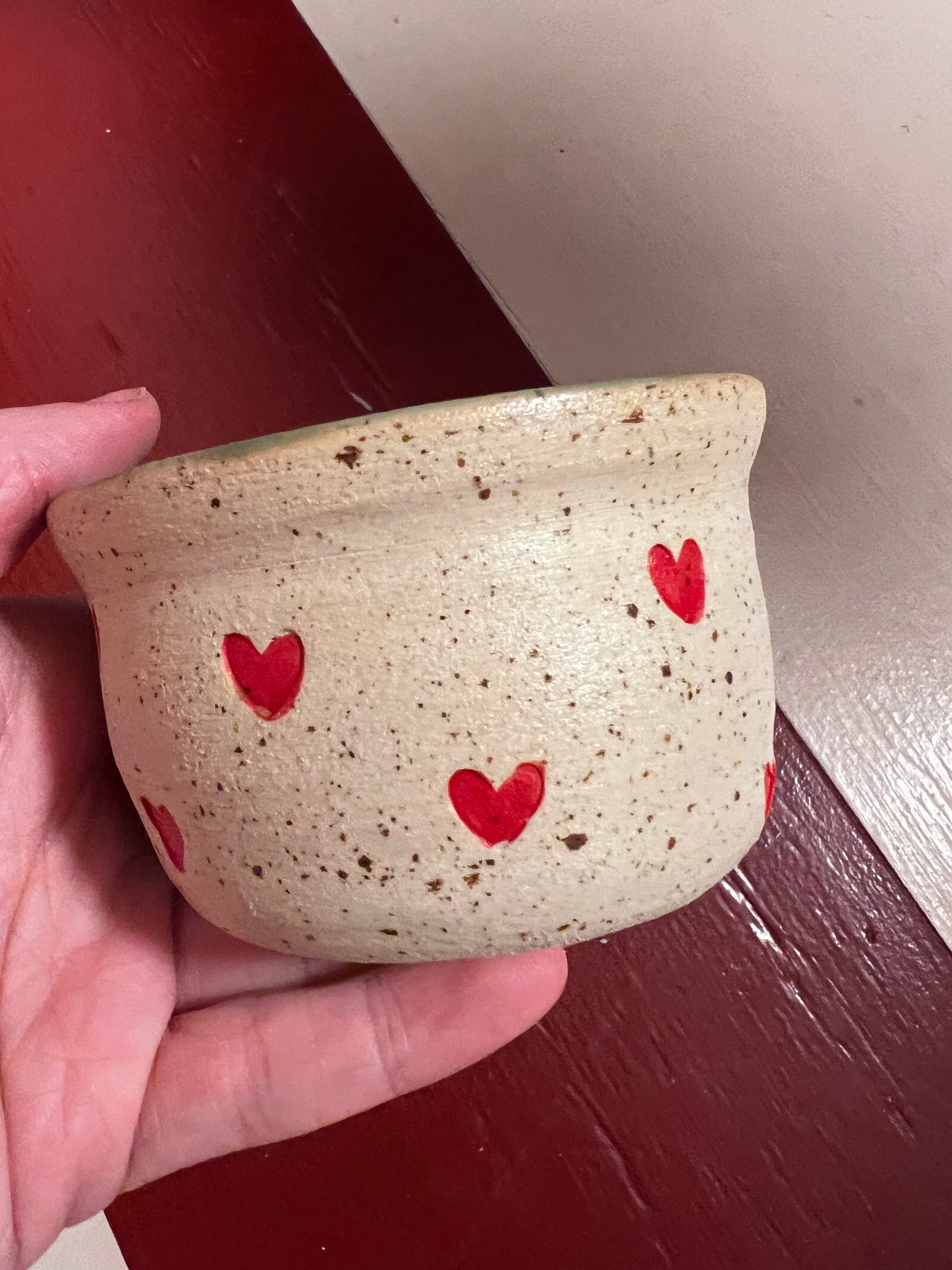Unika keramik kop - Heart bloom