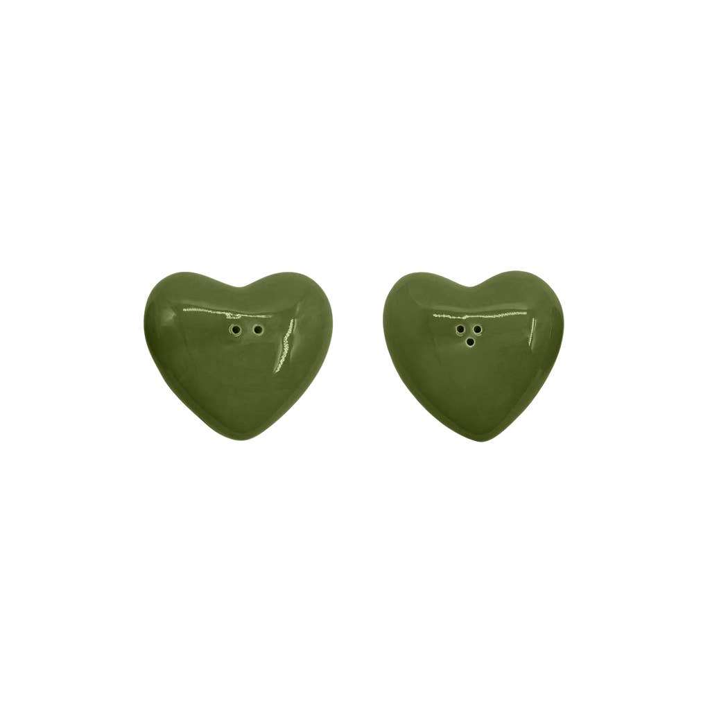 Hjerte salt og peber sæt Khaki 💚