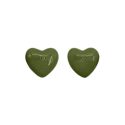 Hjerte salt og peber sæt Khaki 💚