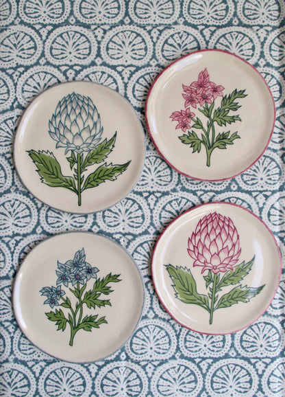 Mini håndlavede tallerkener - Sæt med 4 tallerkener