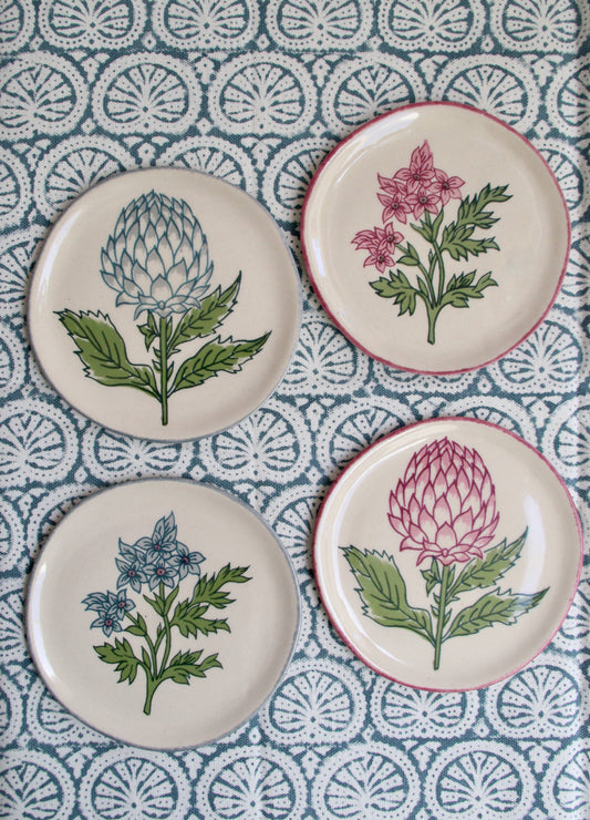 Mini håndlavede tallerkener - Sæt med 4 tallerkener