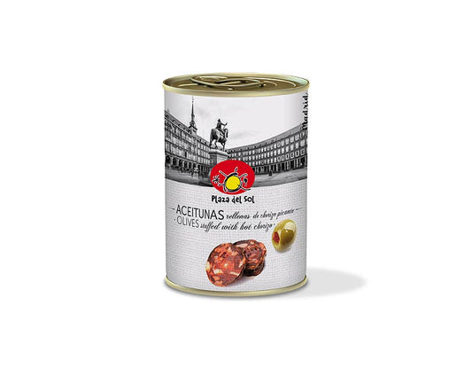 Grønne oliven fyldt med chorizopasta 280 g