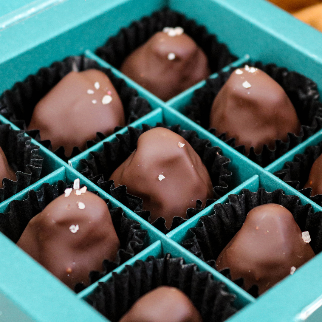 Dadler med chokolade: Saltede jordnødder (Øko)