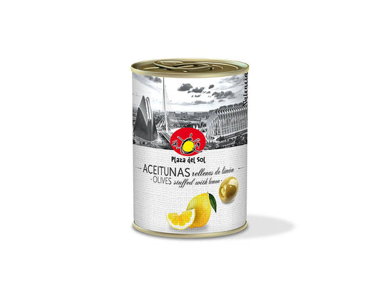 Grønne oliven fyldt med citronpasta 280 g
