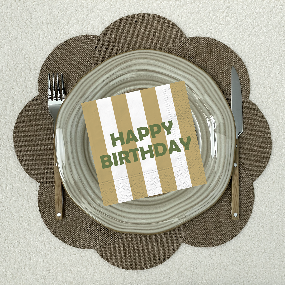 Happy Birthday servietter Grøn