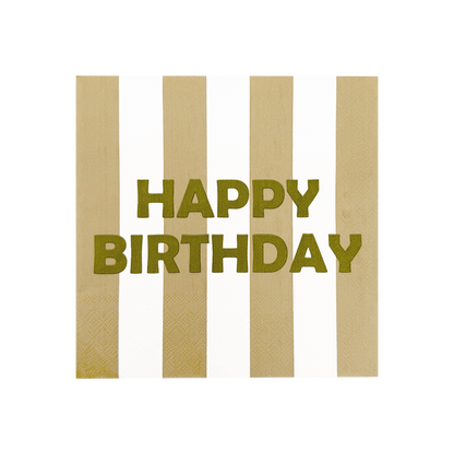 Happy Birthday servietter Grøn