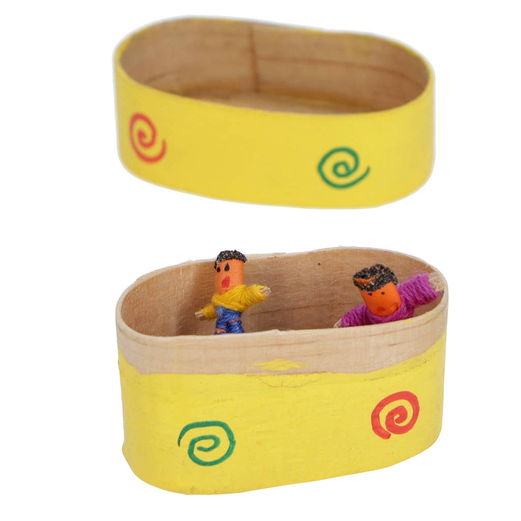 6 Mini bekymrings dukker i en æske