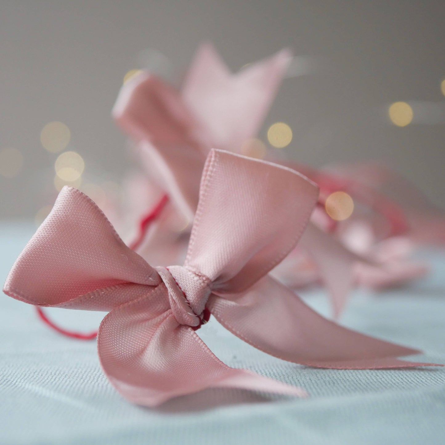 Satin sløjfe lyskæde