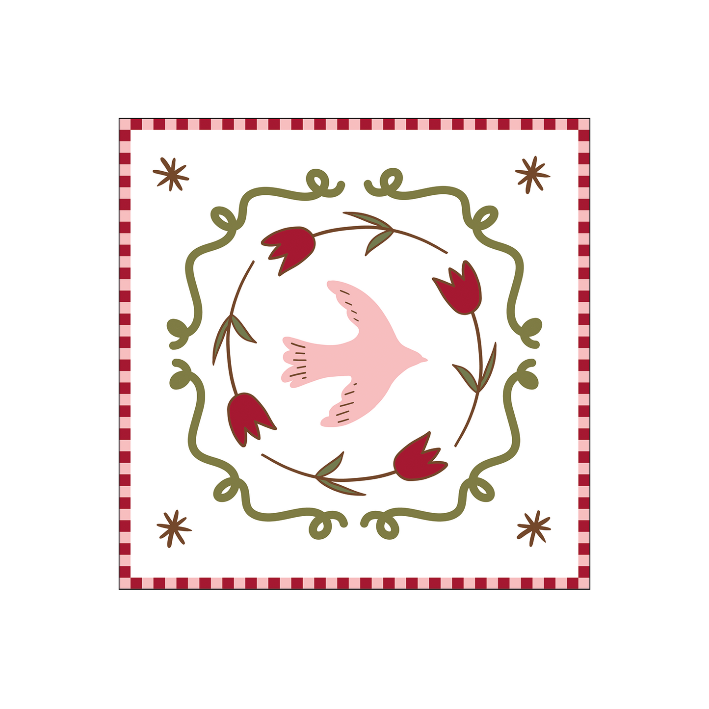 Lyserøde Due papirservietter