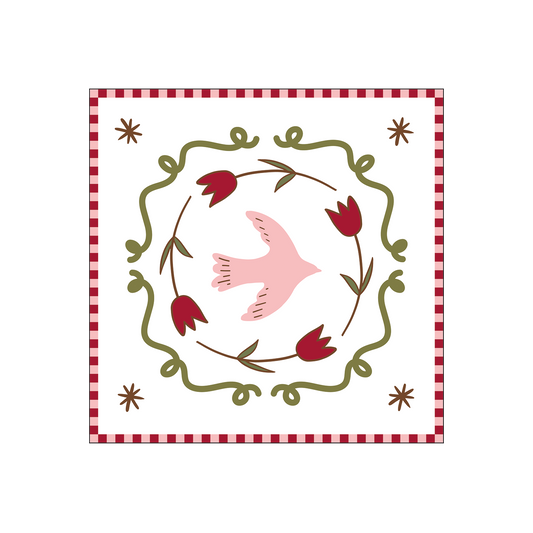 Lyserøde Due papirservietter