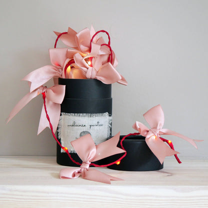 Satin sløjfe lyskæde