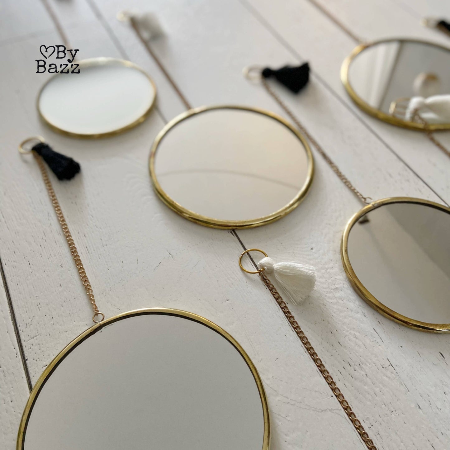 Spejl i Messing - Sæt med 2 spejle