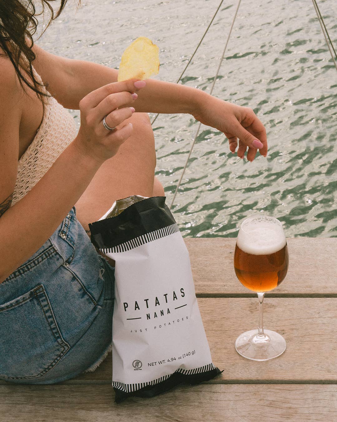 Patatas Nana - Hånd saltede chips 140g