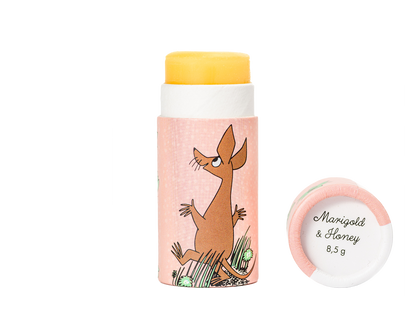 Moomin fra Gustaf och Linnea - Læbepomade med bivoks, morgenfrue og honning