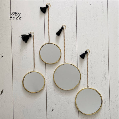Spejl i Messing - Sæt med 2 spejle