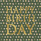Happy birthday - små skønne kort med konvolut 7,5x7,5 cm