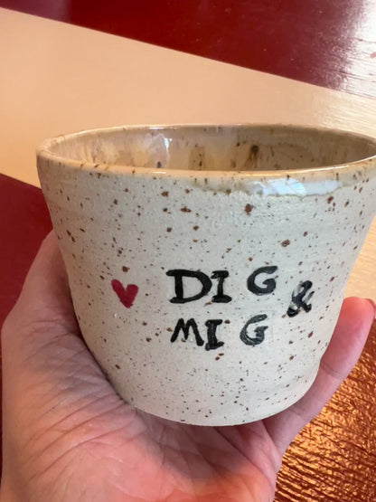 Unika keramik kop - Dig & mig