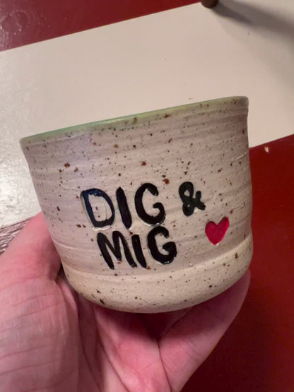 Unika keramik kop - Dig & mig