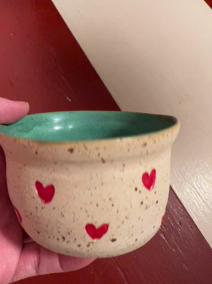 Unika keramik kop - Heart bloom