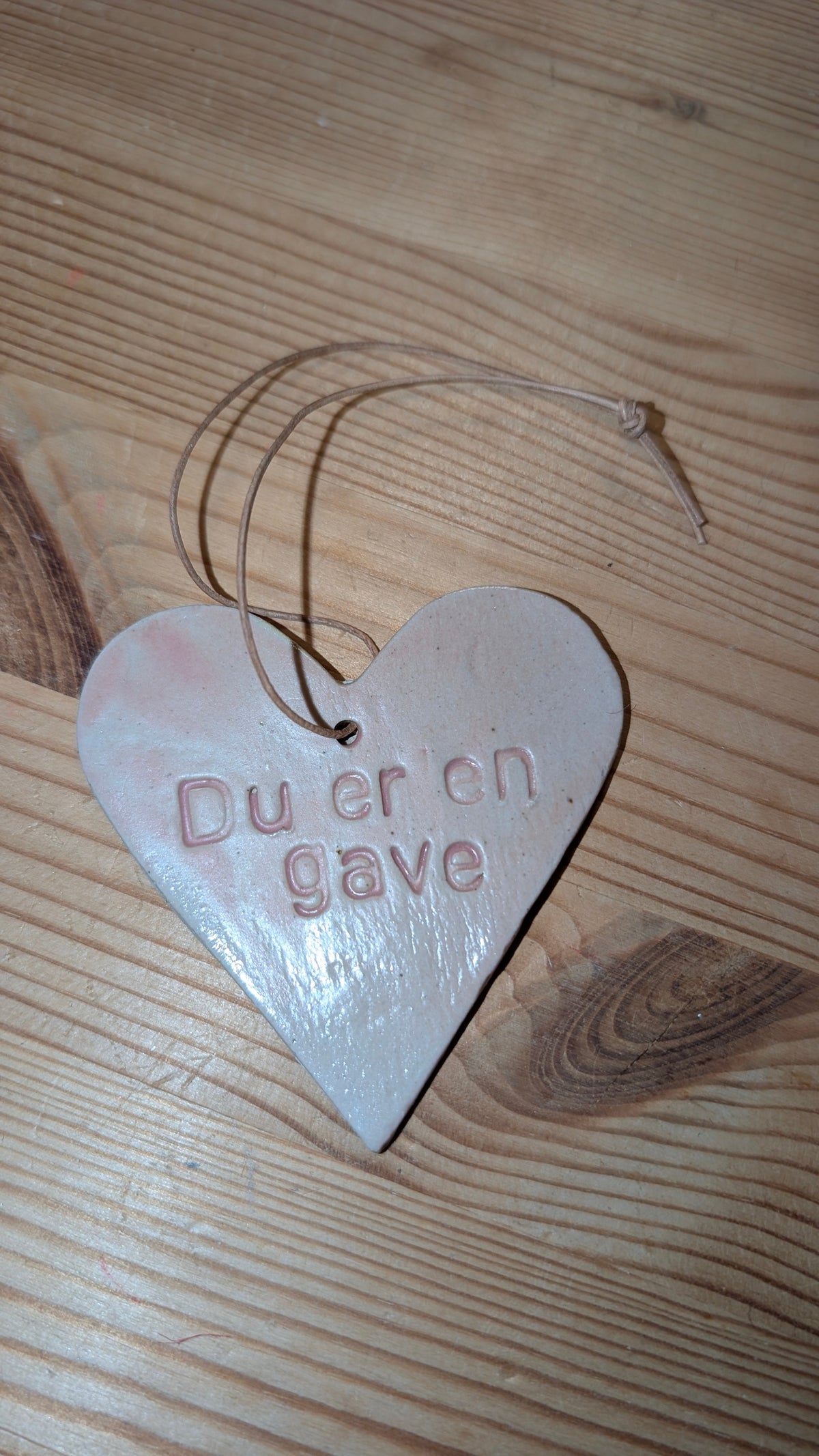 Keramik Hjerte "Du er en gave"