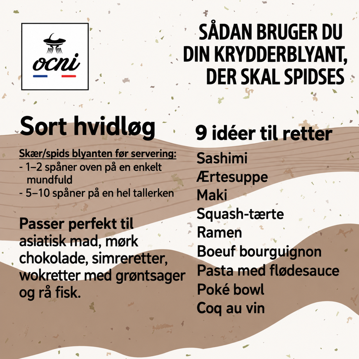 Økologisk krydderblyant med sort hvidløg